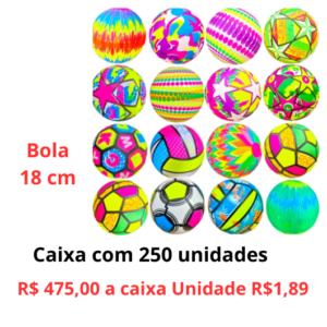 Bola de vinil 18 cm caixa fechada